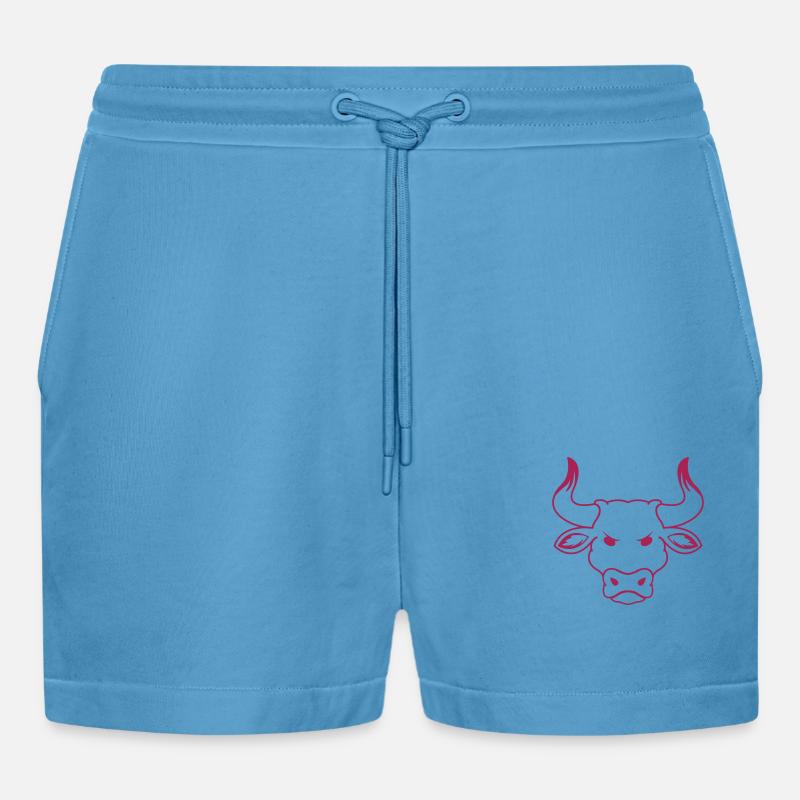 bull - Organic Relaxed Cropped Shorts Made in EU -  Sol Blue