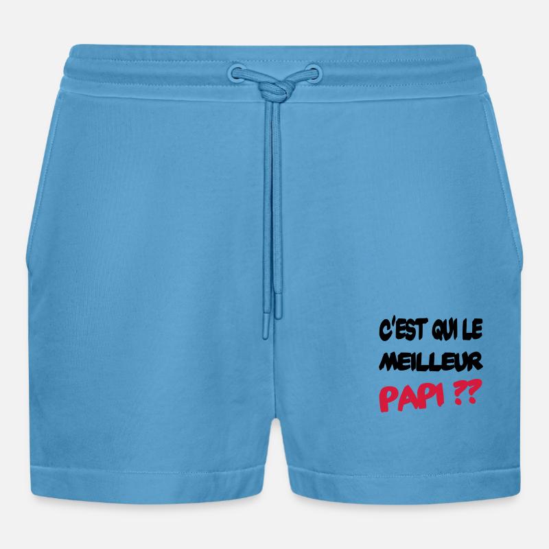 C'est qui le meilleur papi - Short bio décontracté court fabriqué en UE -  Sol Blue