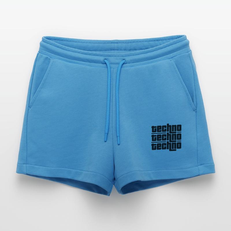 Techno Techno Techno Organic Relaxed Cropped Shorts Made in EU