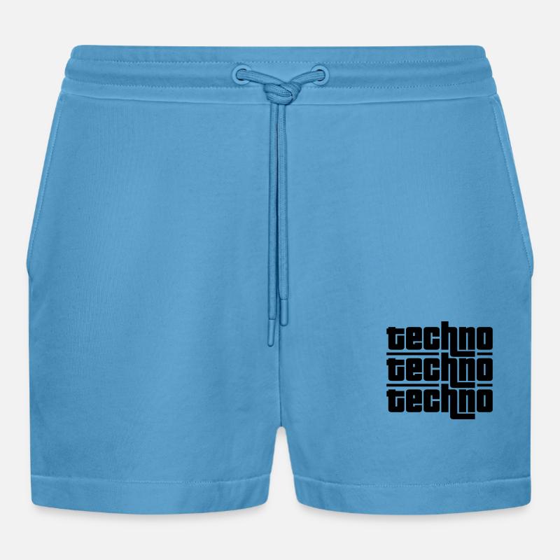 Techno Techno Techno - Short bio décontracté court fabriqué en UE -  Sol Blue