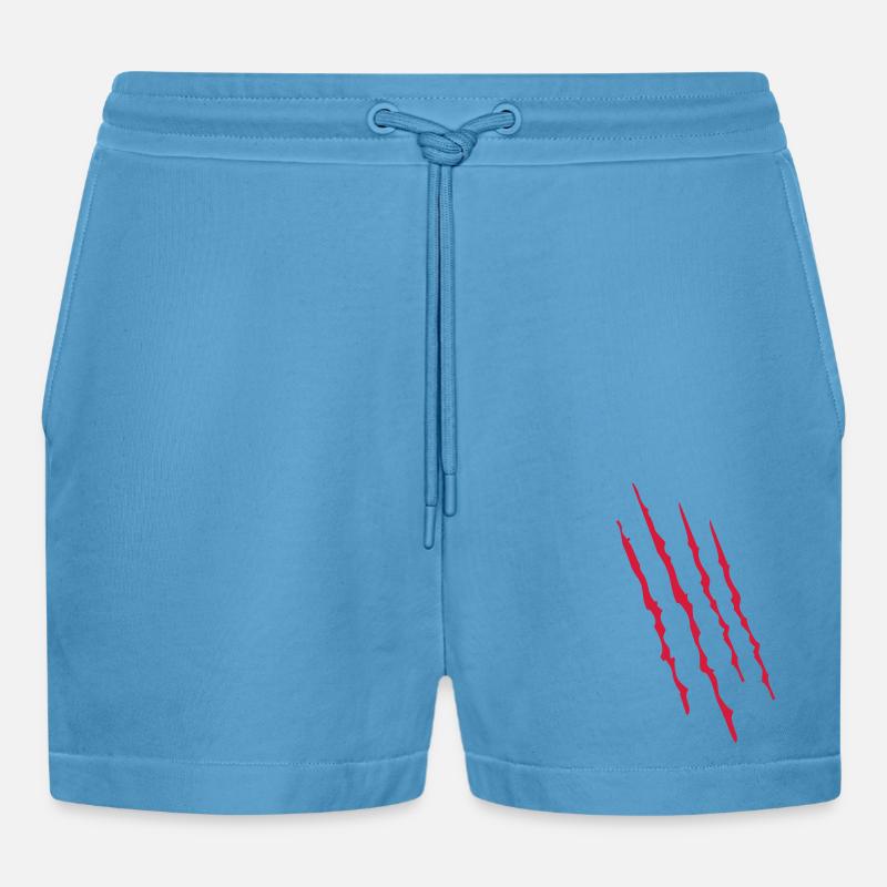 scratch 2541614 14872041 - Organic Relaxed Cropped Shorts Made in EU -  Sol Blue