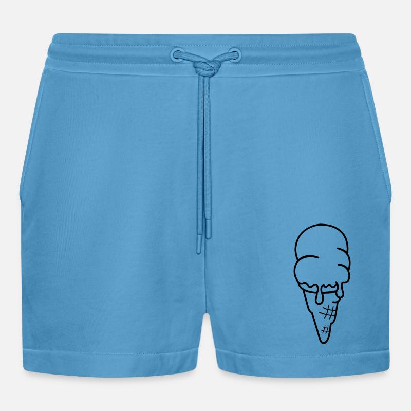 eis eiscreme - Organic Relaxed Cropped Shorts Made in EU -  Sol Blue