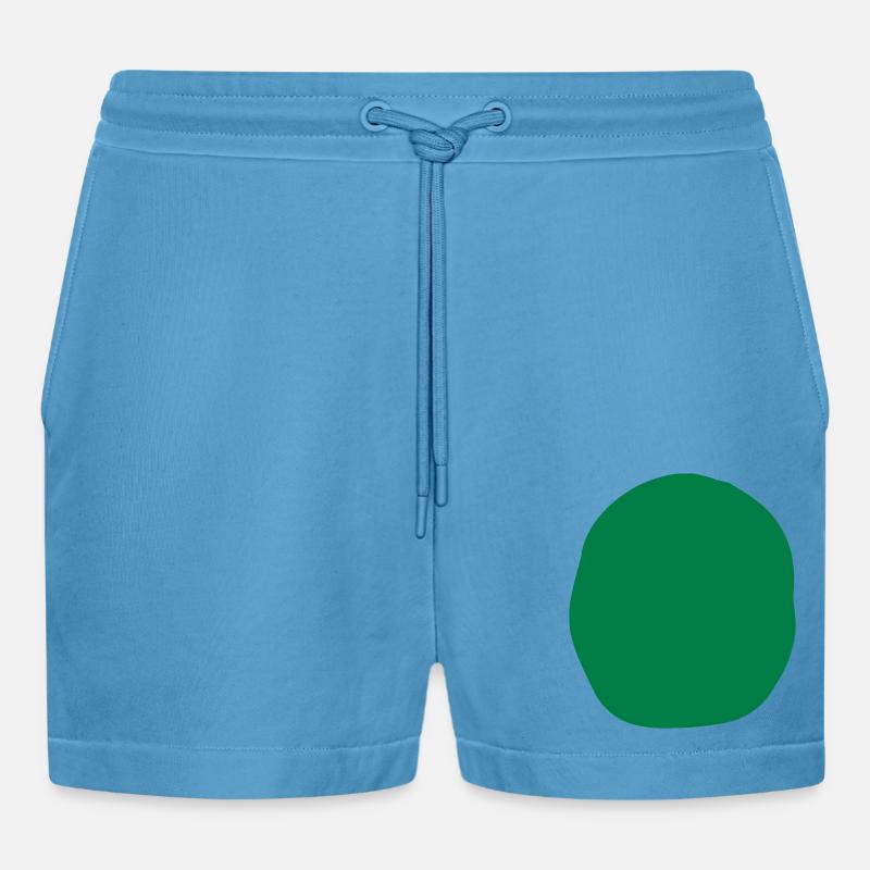 Schädel und Knochen - Organic Relaxed Cropped Shorts Made in EU -  Sol Blue