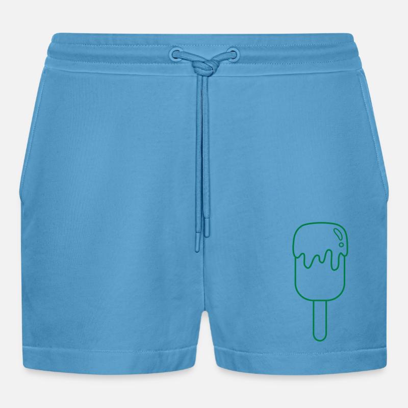 Tropfiges Eis - Organic Relaxed Cropped Shorts Made in EU -  Sol Blue