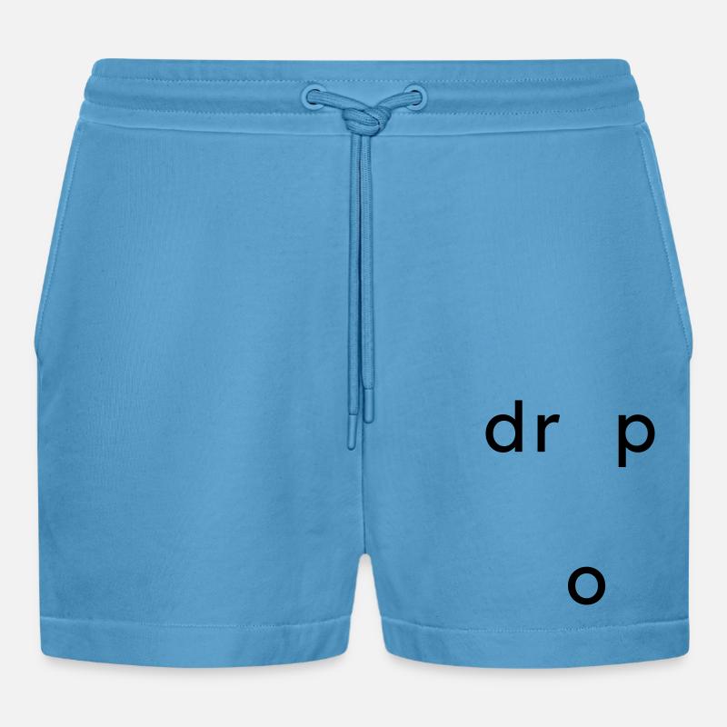 Drop Geschenk - Organic Relaxed Cropped Shorts Made in EU -  Sol Blue