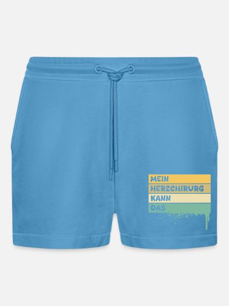 Heart surgeon - Organic Relaxed Cropped Shorts Made in EU - Sol Blue
