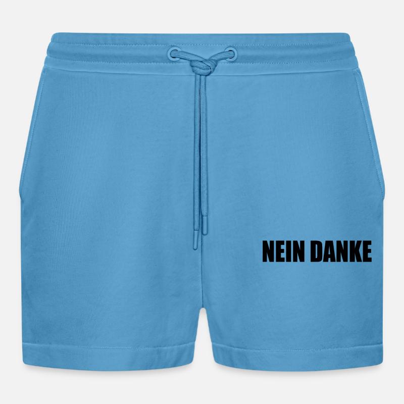 text77 - Organic Relaxed Cropped Shorts Made in EU -  Sol Blue