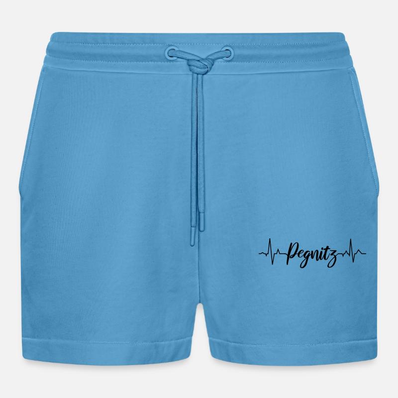 EKG Pegnitz - Organic Relaxed Cropped Shorts Made in EU -  Sol Blue