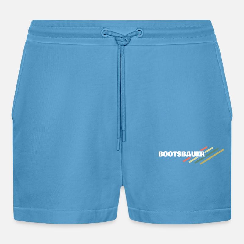 Arbeitsplatz Bootsbauer - Organic Relaxed Cropped Shorts Made in EU -  Sol Blue