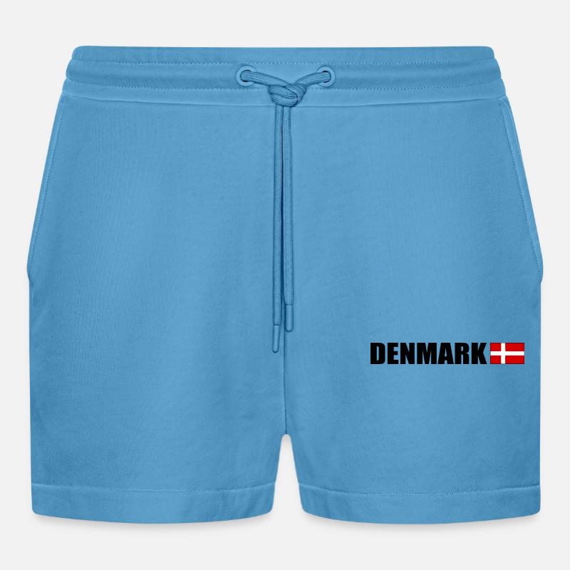 Denmark - Organic Relaxed Cropped Shorts Made in EU -  Sol Blue