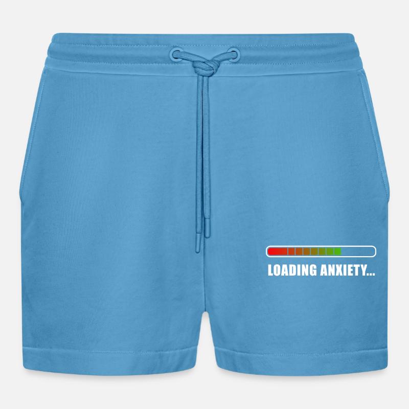 Loading L’anxiété... - Short bio décontracté court fabriqué en UE -  Sol Blue