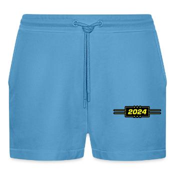 2024 Jahr - Organic Relaxed Cropped Shorts Made in EU -  Sol Blue - Vorne