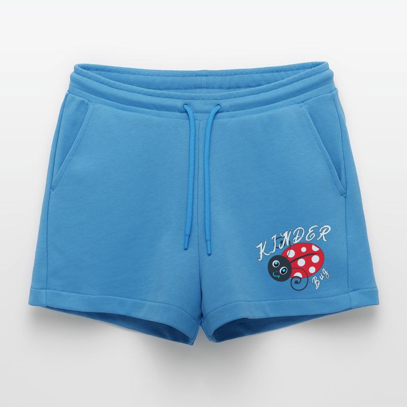 Kinder Bug Funny Cute Ladybug Kindergarten Organic Relaxed Cropped Shorts Made in EU