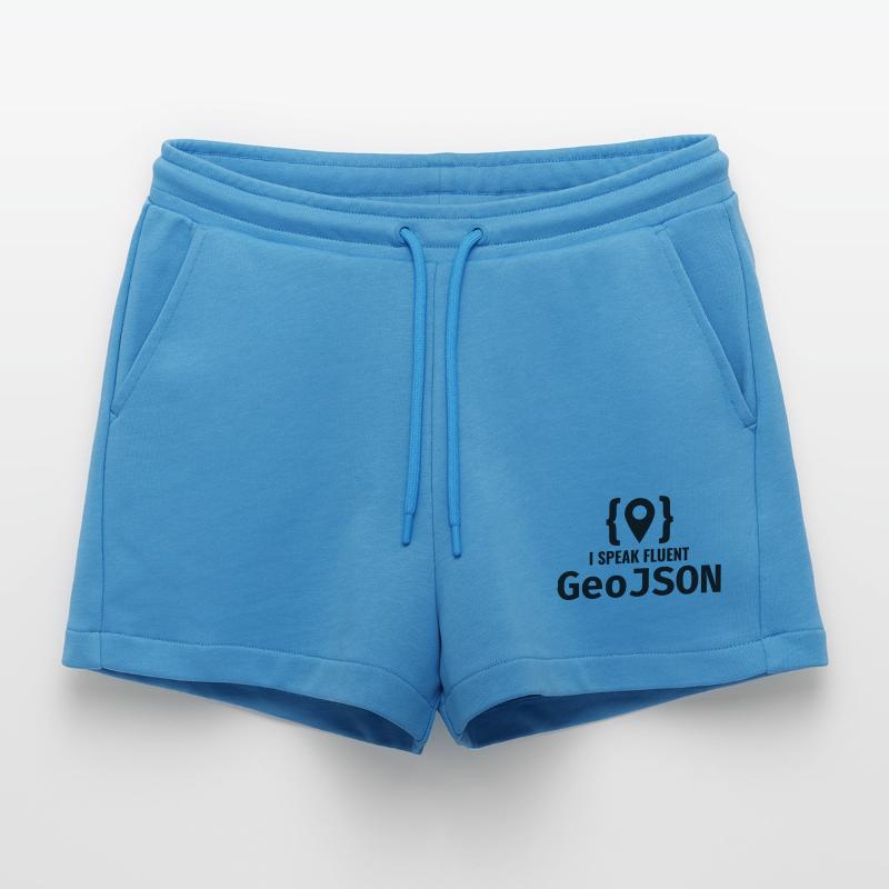 GeoJSON Developer Coder Programmer GIS Mapping Organic Relaxed Cropped Shorts Made in EU