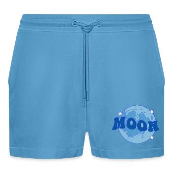 MOON - Organic Relaxed Cropped Shorts Made in EU -  Sol Blue - Front