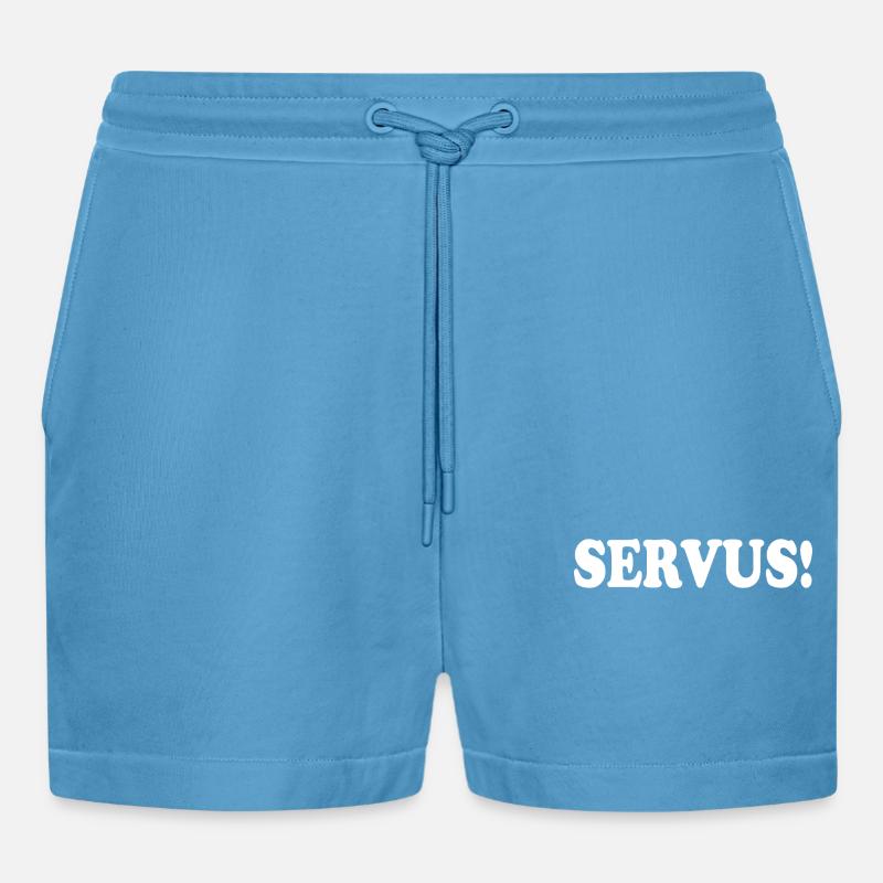 Servus - Organic Relaxed Cropped Shorts Made in EU -  Sol Blue