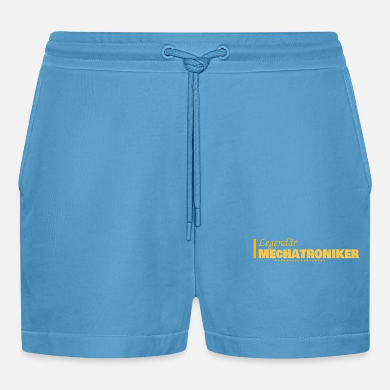 Beruf Mechatroniker - Organic Relaxed Cropped Shorts Made in EU -  Sol Blue