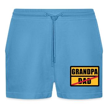 Dad - Grandpa - Organic Relaxed Cropped Shorts Made in EU -  Sol Blue - Vorne