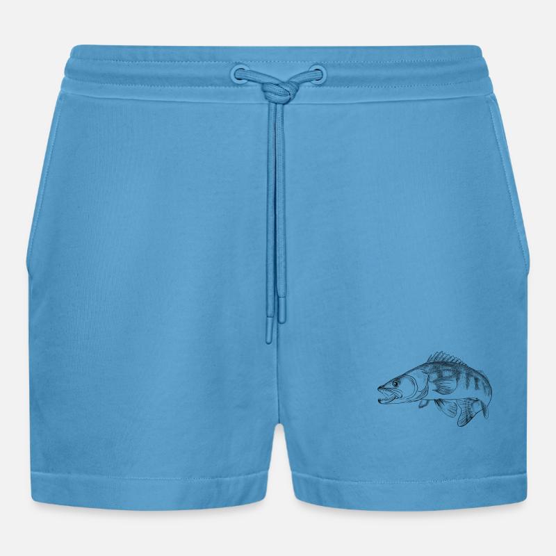 Zander - Organic Relaxed Cropped Shorts Made in EU -  Sol Blue