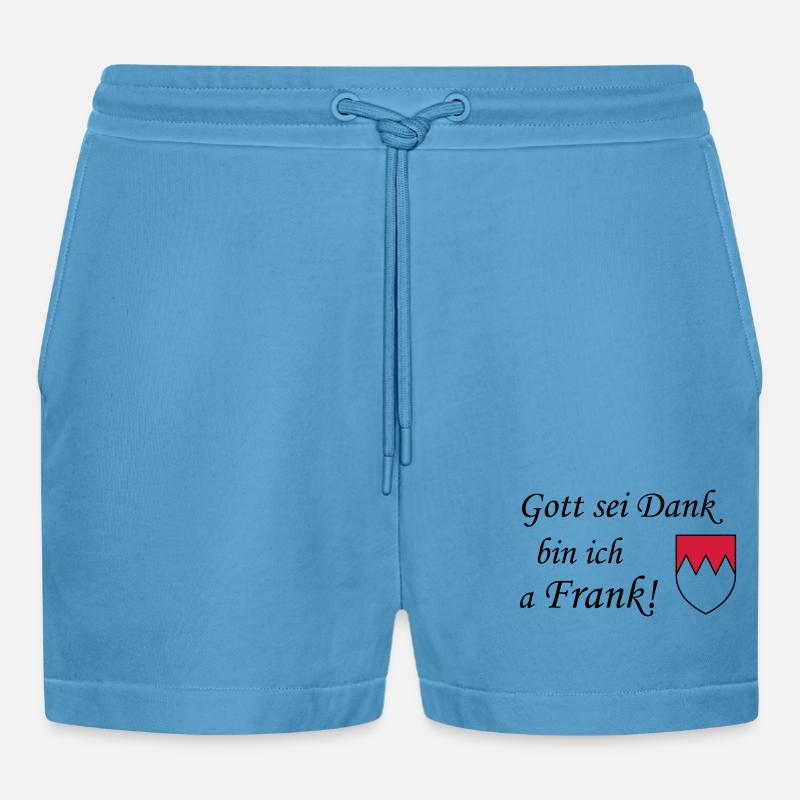 Gott sei dank Frank - Organic Relaxed Cropped Shorts Made in EU -  Sol Blue
