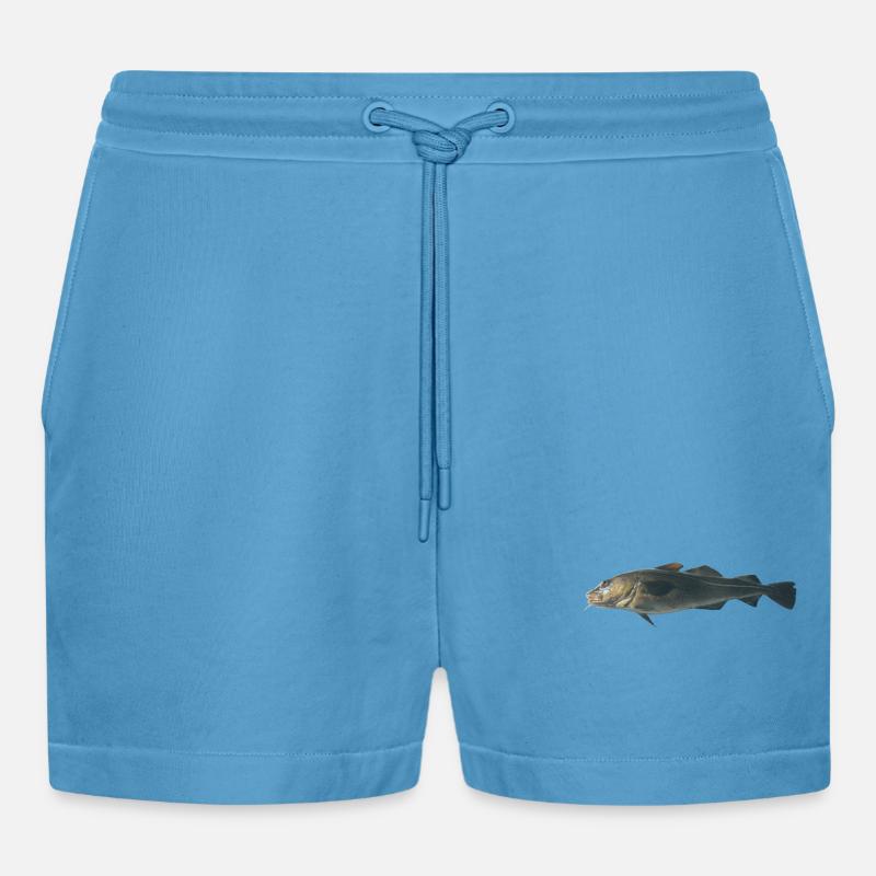 cod - Organic Relaxed Cropped Shorts Made in EU -  Sol Blue