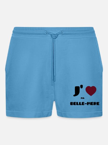 J'aime ma belle-mère (V) - Short bio décontracté court fabriqué en UE -  Sol Blue