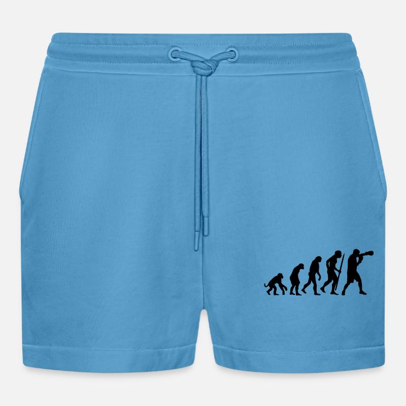 Evolution de la boxe - Short bio décontracté court fabriqué en UE -  Sol Blue