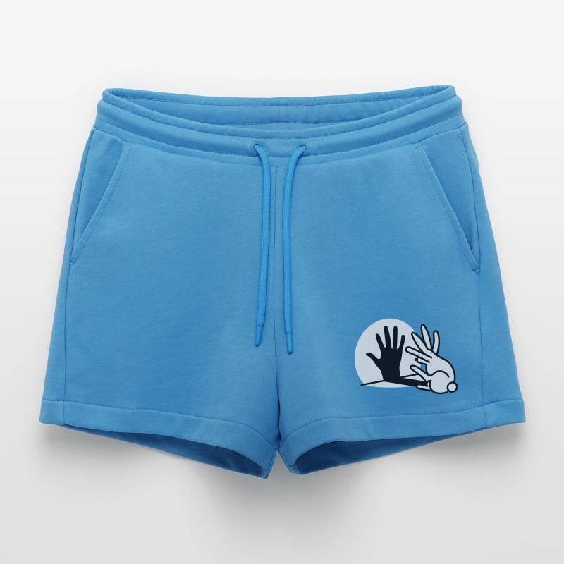Chinese shadow hand rabbit Organic Relaxed Cropped Shorts Made in EU