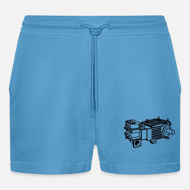 p80 - Organic Relaxed Cropped Shorts Made in EU - Sol Blue