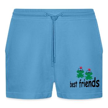 lustig - Organic Relaxed Cropped Shorts Made in EU -  Sol Blue - Vorne