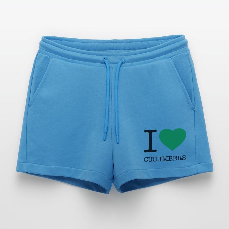 J’ADORE LES CONCOMBRES CONCOMBRE CONCOMBRE CONCOMBRE Short bio décontracté court fabriqué en UE