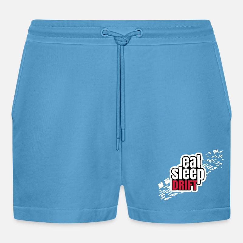 Manger la dérive du sommeil - Short bio décontracté court fabriqué en UE - Sol Blue