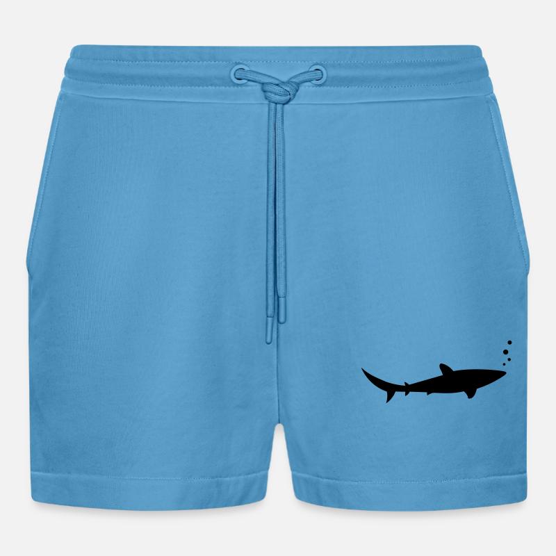 requin requin requin - Short bio décontracté court fabriqué en UE -  Sol Blue
