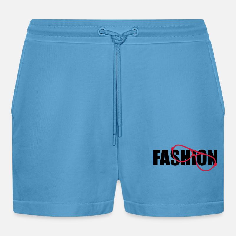 Fashion - Organic Relaxed Cropped Shorts Made in EU -  Sol Blue