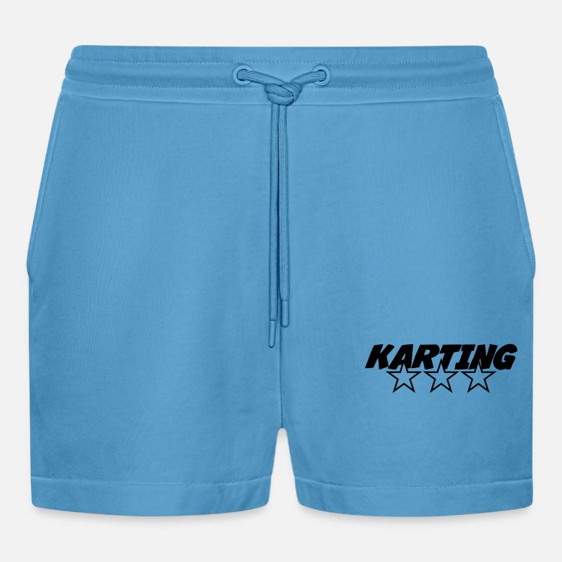 Karting - Organic Relaxed Cropped Shorts Made in EU -  Sol Blue