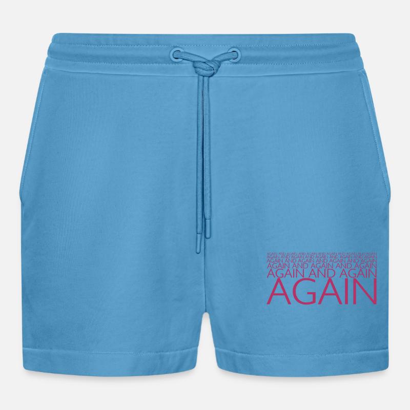 AGAIN AND AGAIN - Pantaloncini corti ecologici casual Made in UE -  Sol Blue