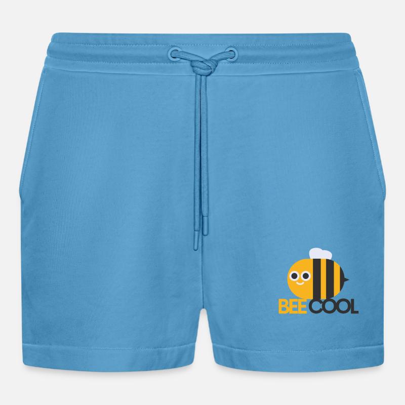 Bee Cool Chef Bee - Organic Relaxed Cropped Shorts Made in EU -  Sol Blue