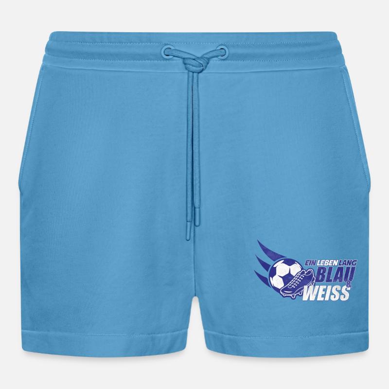 Blau & Weiss ein Leben Lang Geschenkidee - Organic Relaxed Cropped Shorts Made in EU -  Sol Blue