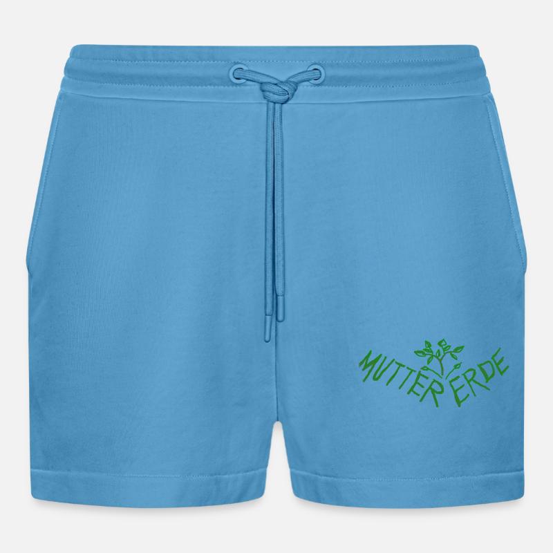 Mutter Erde - Schuetze Mutter Erde - Organic Relaxed Cropped Shorts Made in EU -  Sol Blue