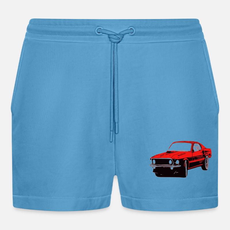 Auto - Organic Relaxed Cropped Shorts Made in EU - Sol Blue