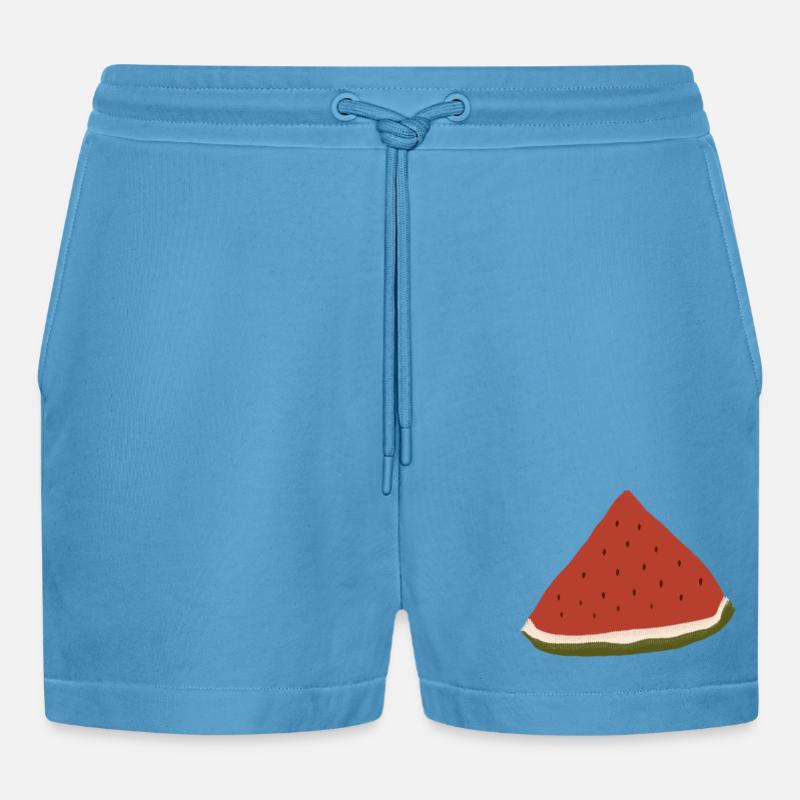 Pastèque, Pastèque, Melon - Short bio décontracté court fabriqué en UE -  Sol Blue