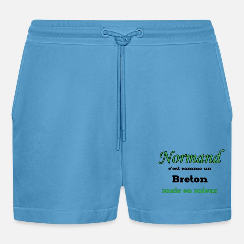 Normand Vert Élégant Script - Short bio décontracté court fabriqué en UE -  Sol Blue