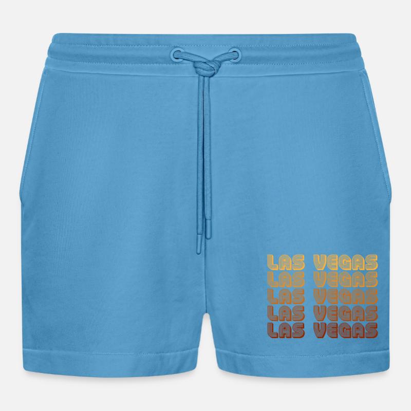 Grille de gradient de LasVegas - Short bio décontracté court fabriqué en UE -  Sol Blue