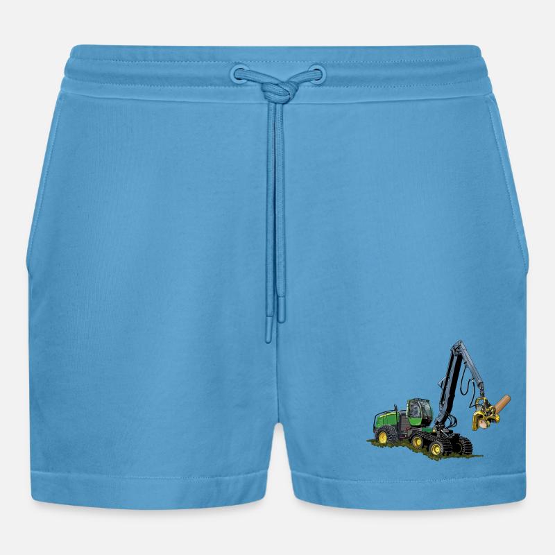 Moissonneuse-batteuse, Moissonneuse-batteuse - Short bio décontracté court fabriqué en UE -  Sol Blue