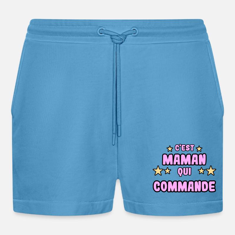 C'est maman qui commande - Short bio décontracté court fabriqué en UE -  Sol Blue