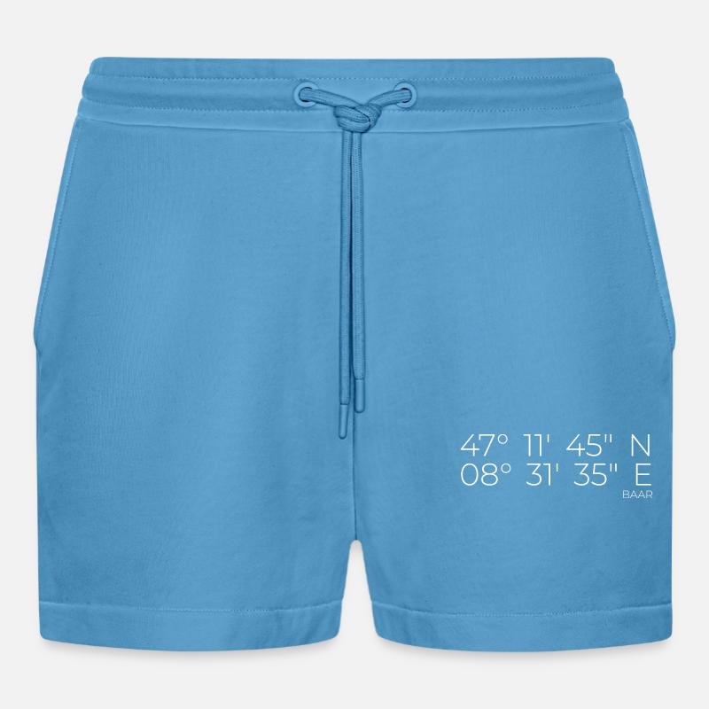Coordinates Baar - Organic Relaxed Cropped Shorts Made in EU - Sol Blue
