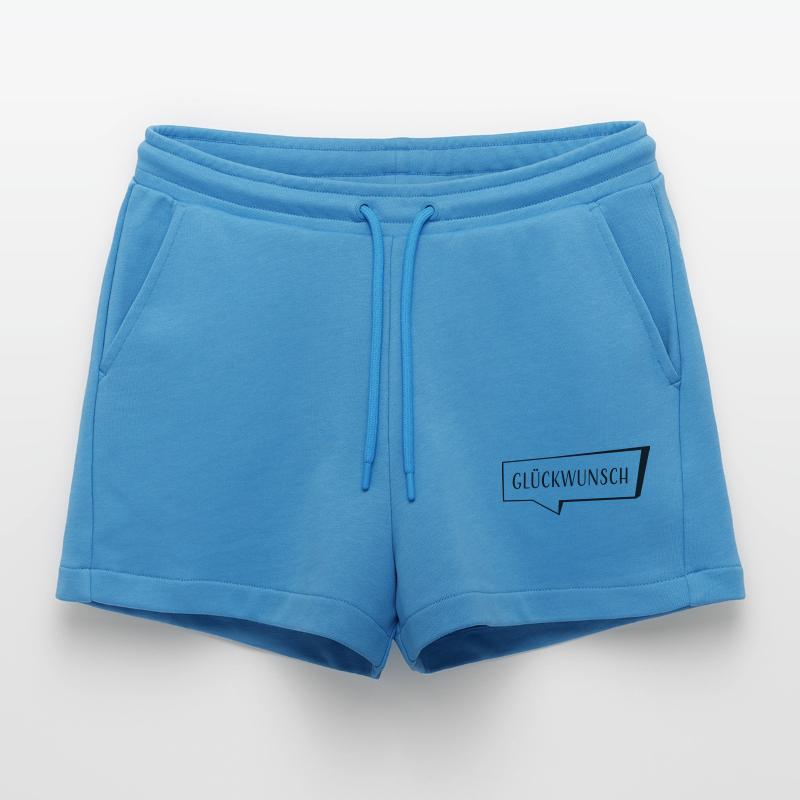Speech bubble congratulations Organic Relaxed Cropped Shorts Made in EU