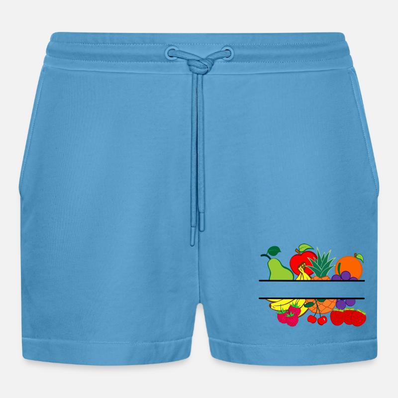 Obstlogo-Shop oder Obstbauer - Organic Relaxed Cropped Shorts Made in EU -  Sol Blue
