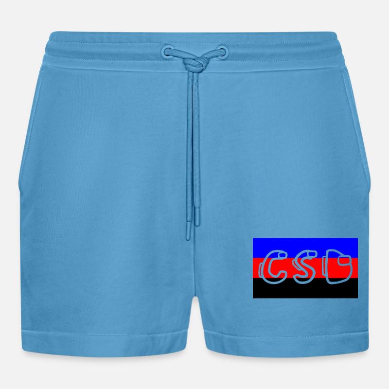 polyamor pride flag csd - Organic Relaxed Cropped Shorts Made in EU -  Sol Blue