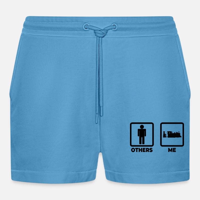 Leben eines Eisenbahners - Organic Relaxed Cropped Shorts Made in EU -  Sol Blue